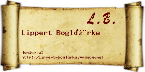 Lippert Boglárka névjegykártya